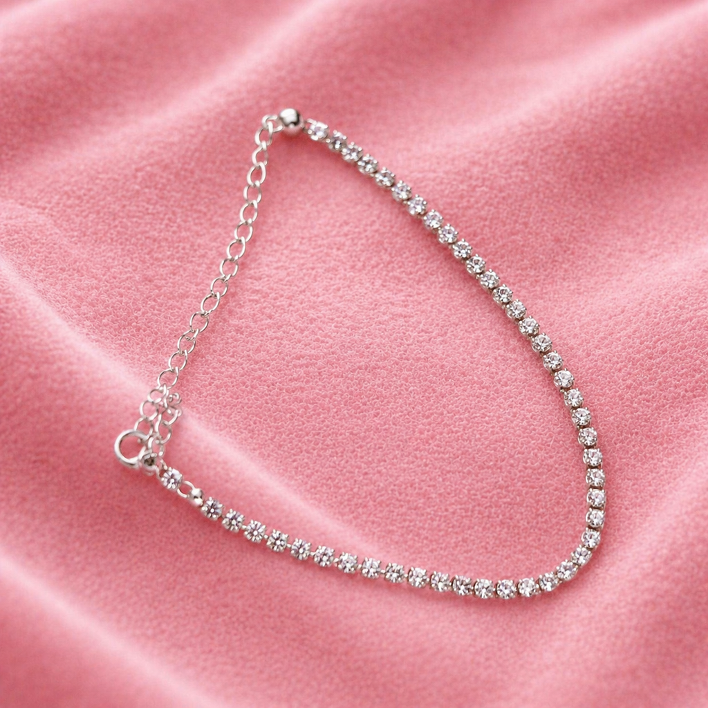 Pulseira Riviera Banhado em Prata 925 com Zircônias 4mm