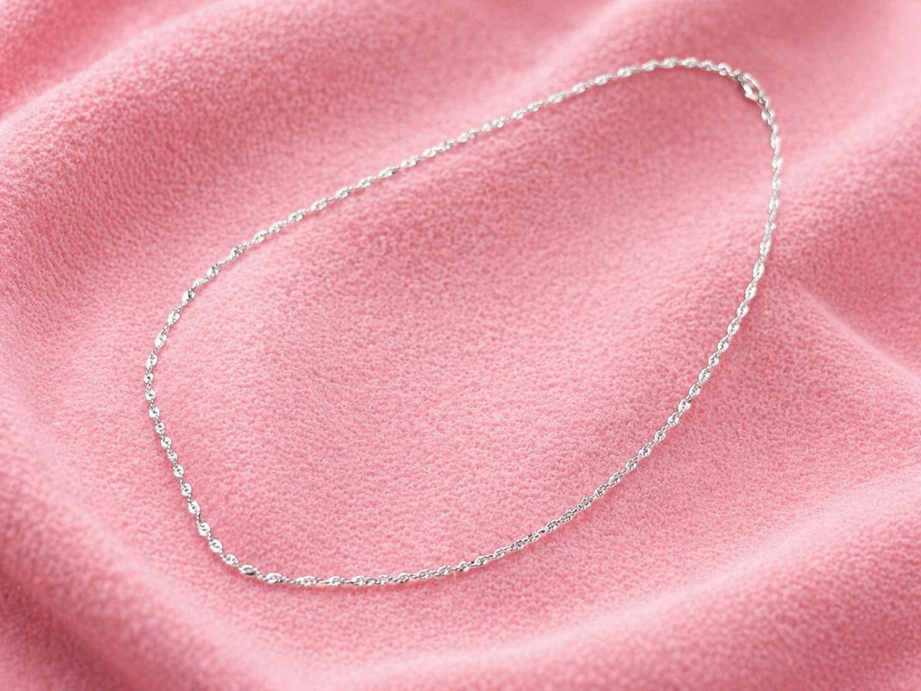 Colar Prata 925 com Elo Singapura e Fecho Lagosta