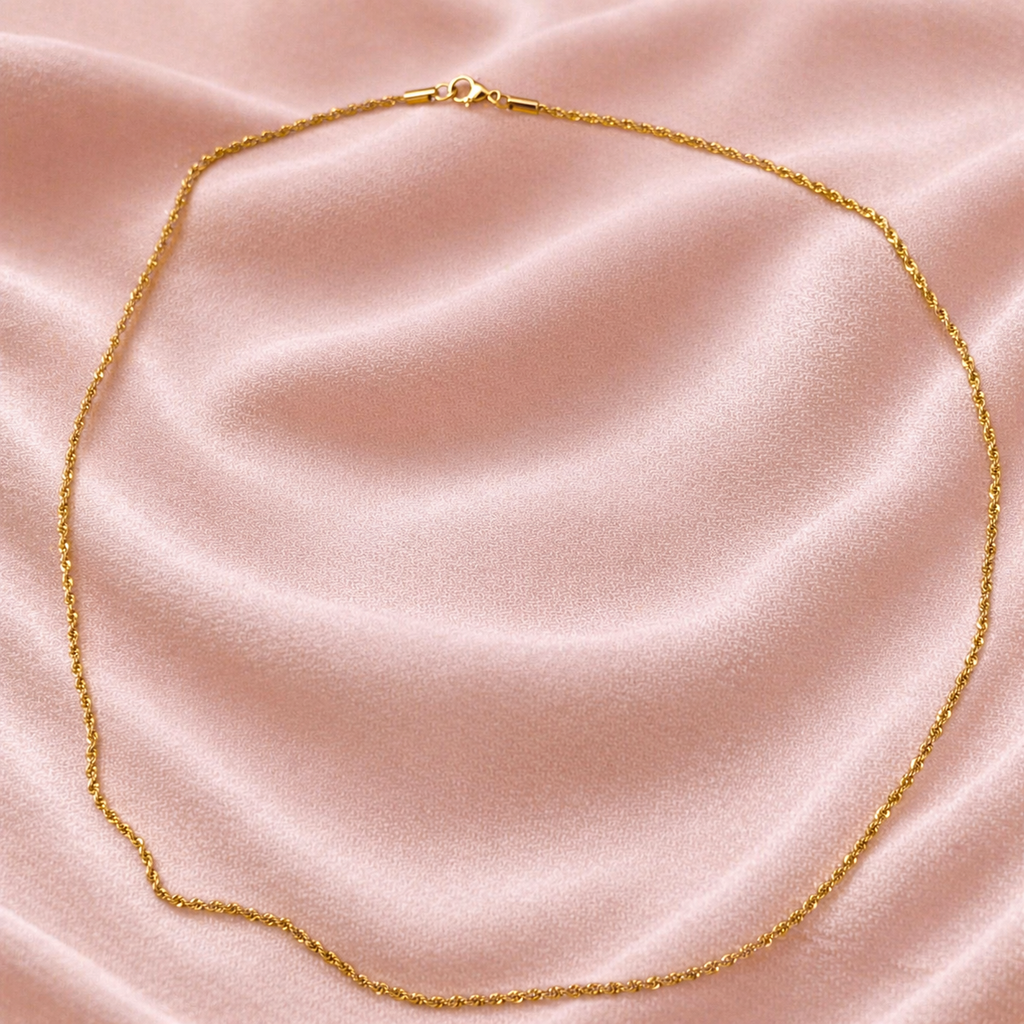 Cordão Baiano Fino Banhado a Ouro 18k com Fecho Lagosta