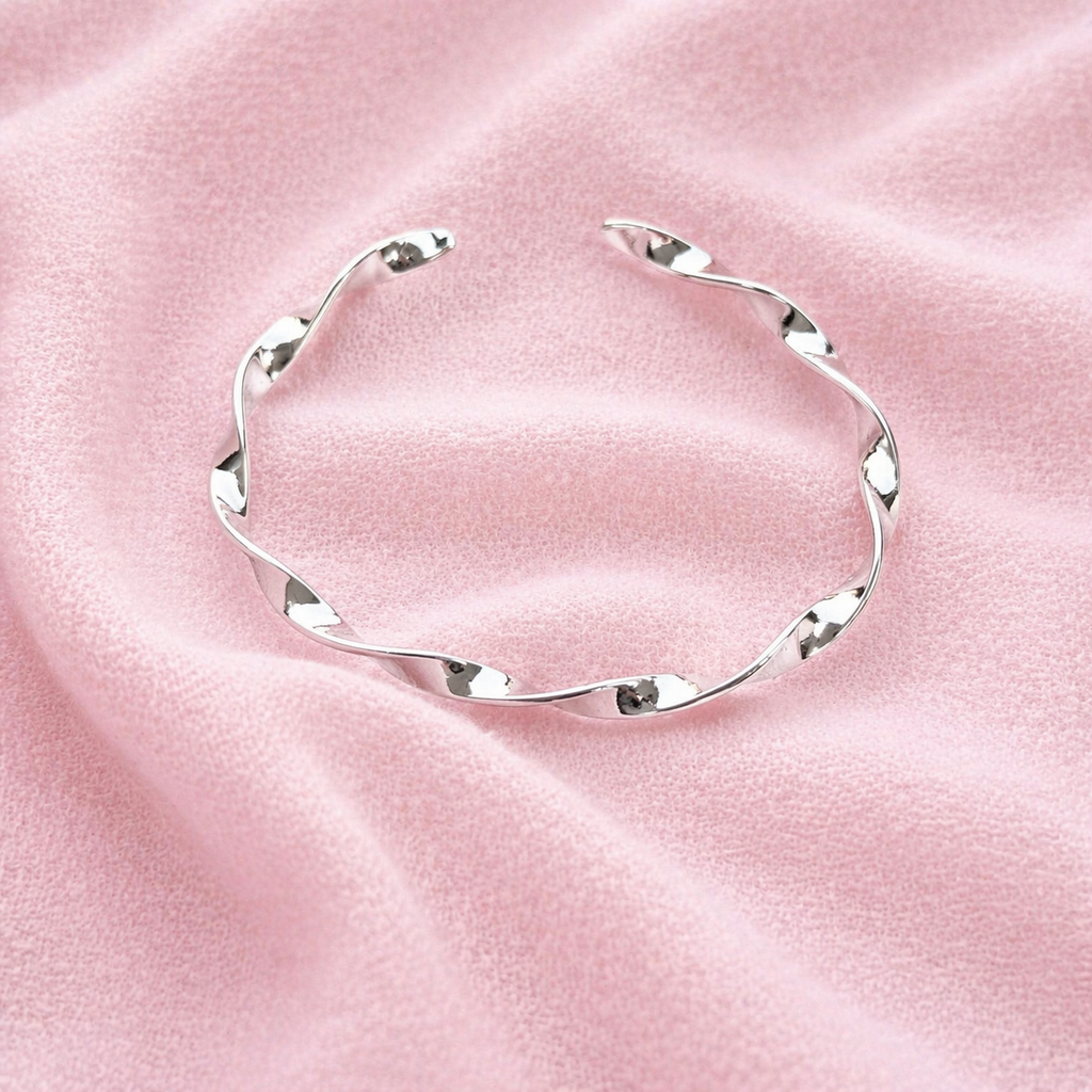 Bracelete Prata 925 Torcido