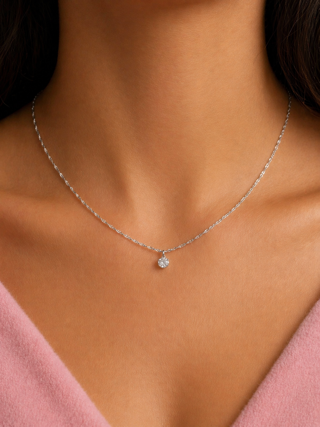 Colar em Prata 925 com Corrente Torcida 45cm