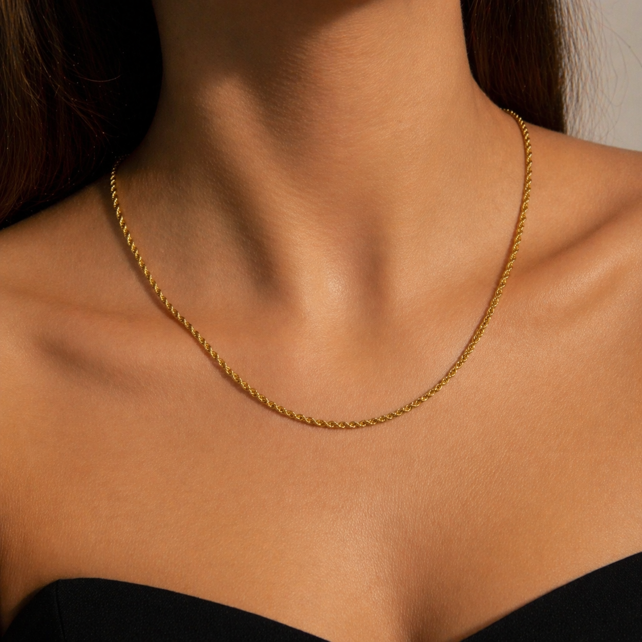 Cordão Baiano Fino Banhado a Ouro 18k com Fecho Lagosta