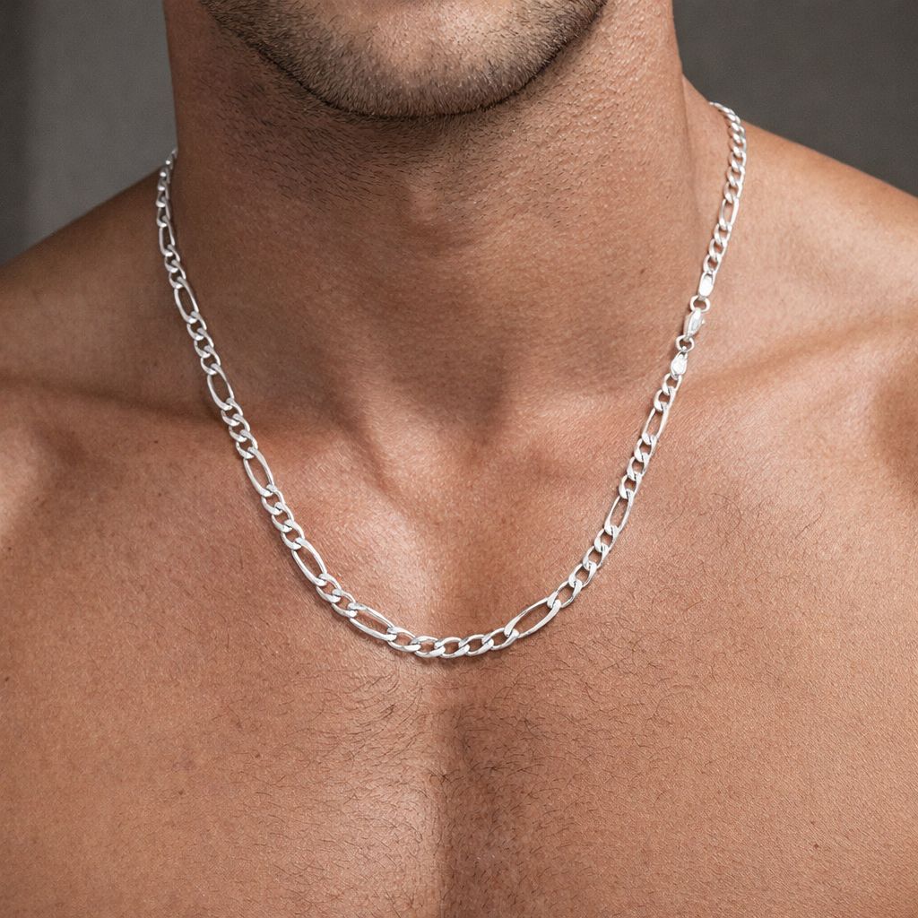 Colar Elo Fígaro em Prata 925 Unissex