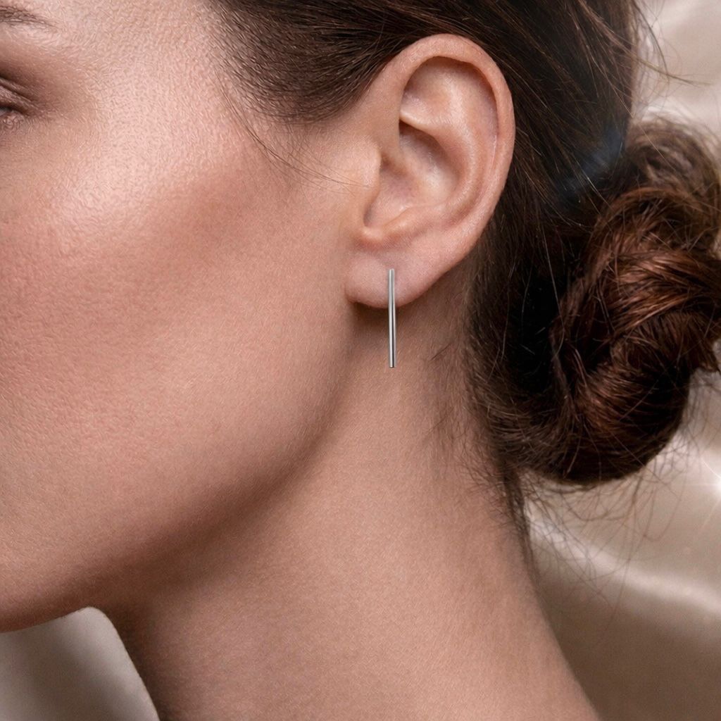 Brinco Haste Palito em Prata 925 2,3cm