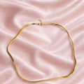 Cordão Snake Banhado a Ouro 18k com Fecho Lagosta Ajustável