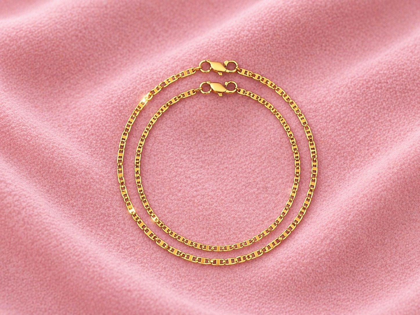 Pulseira Elo piastrine Banhada a Ouro 18k