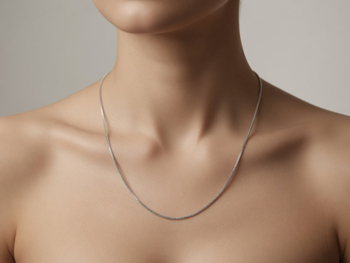 Colar Prata 925 Corrente Veneziana com Fecho Lagosta e Acabamento Polido