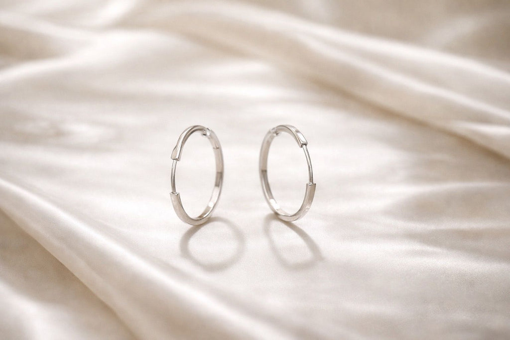 Brinco Argola Lisa em Prata 925 Transpassada 2cm